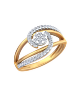 18K Gold & Diamond Ring For Women KRB10353